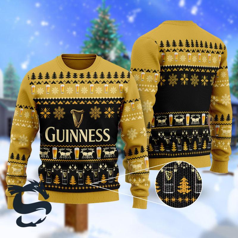 Christmas Scenes With Guinness Beer Ugly Sweater HU