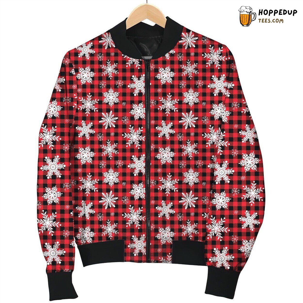 Christmas Snowflake Bomber Jacket