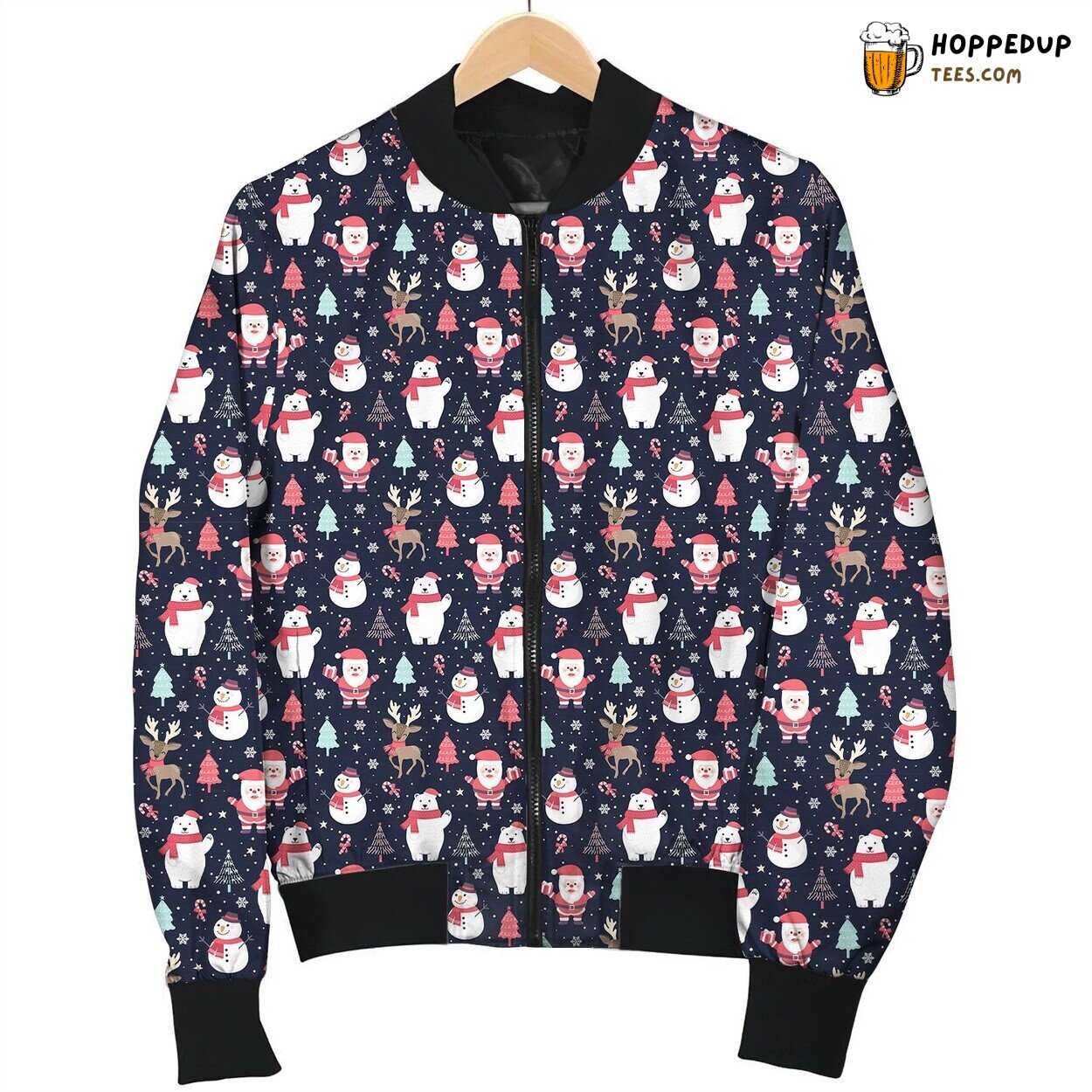Christmas Snowman Bear Bomber Jacket