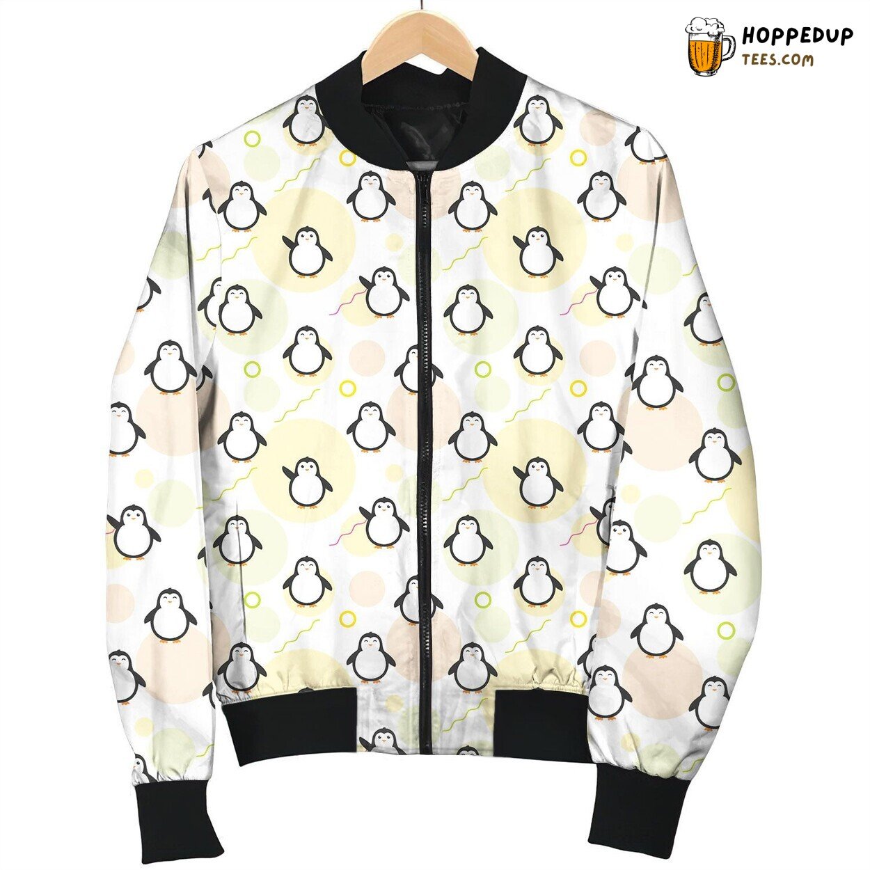 Chubby Little Happy Penguin Bomber Jacket