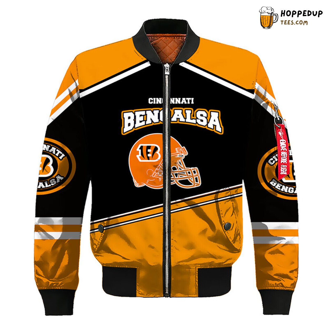 Cincinnati Bengals NFL Orange Black Bomber Jacket Unique Design