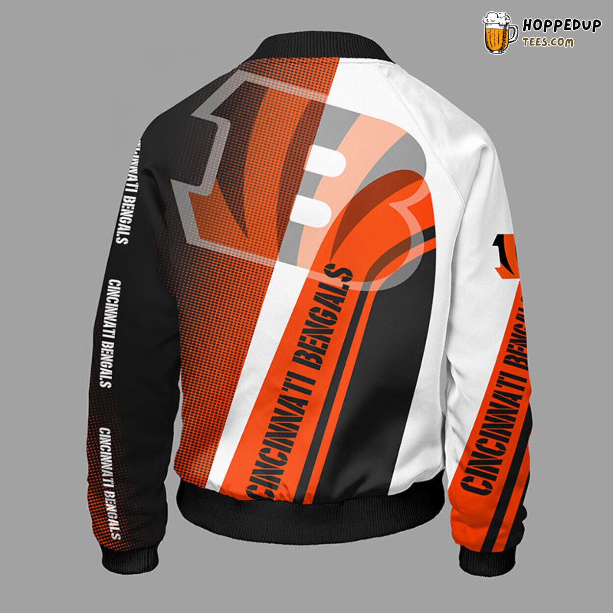 Cincinnati Bengals NFL Orange Unisex Bomber Jacket Distinct Look