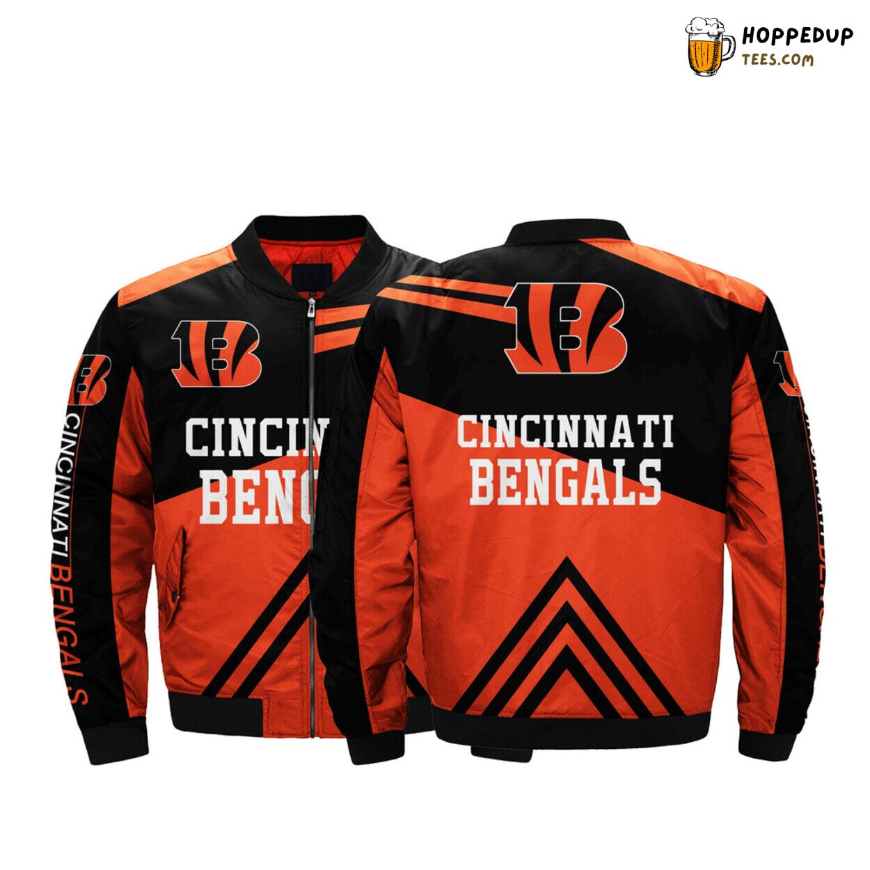 Cincinnati Bengals Plus Size Men’s Football Bomber Jacket Outerwear