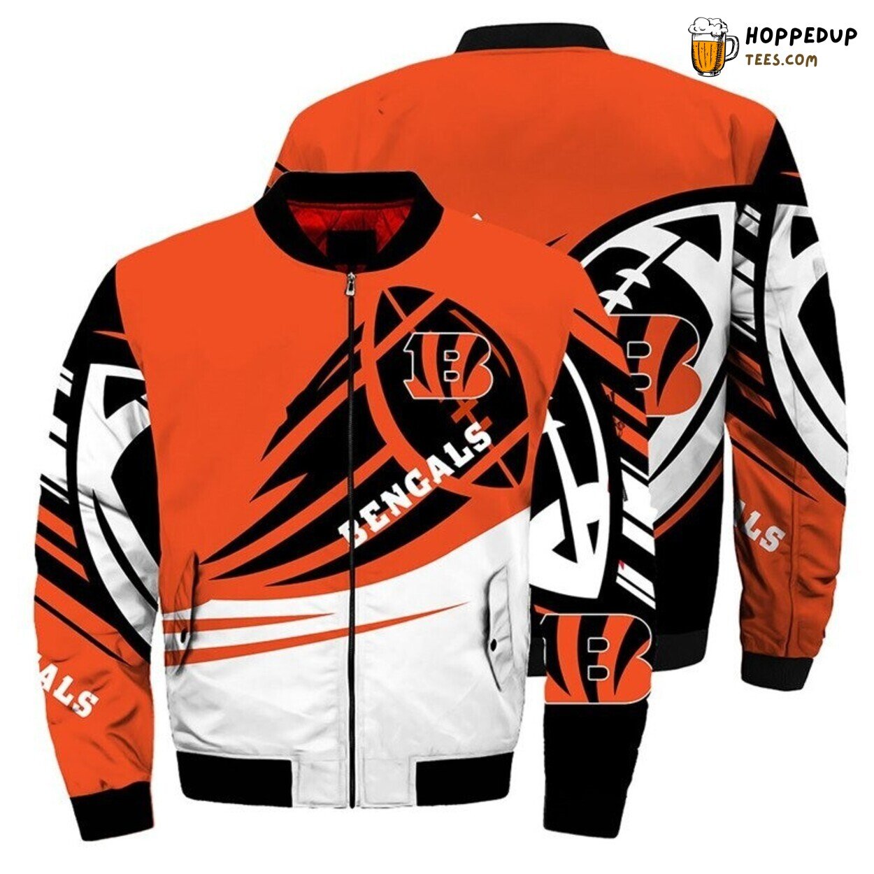 Cincinnati Bengals Ultra Balls Graphic Bomber Jacket Authentic Sportswear
