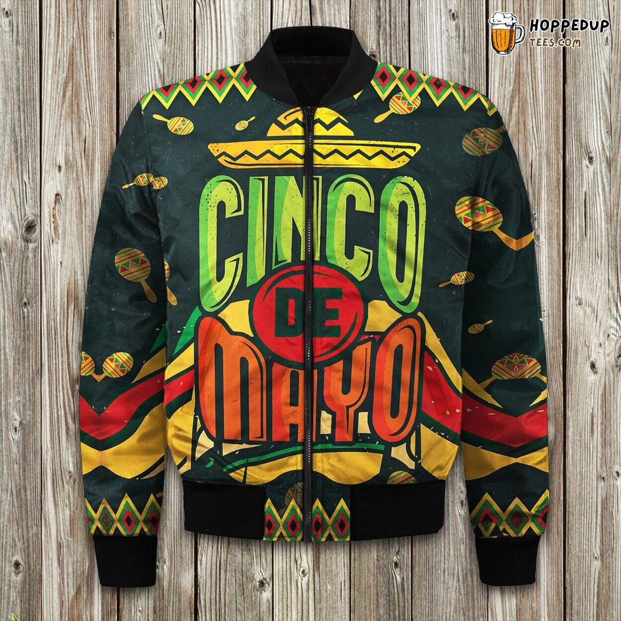 Cinco Mayo Festival Winter Bomber Jacket Cultural Celebration Touch