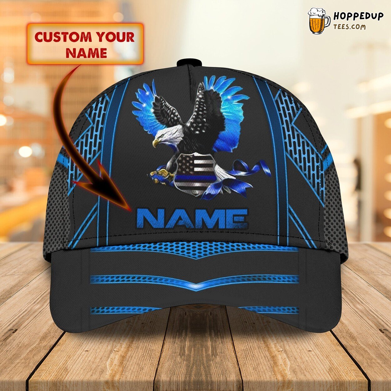 Classic 3D Cap American Eagle Design Personalized Name Unique Bold Look