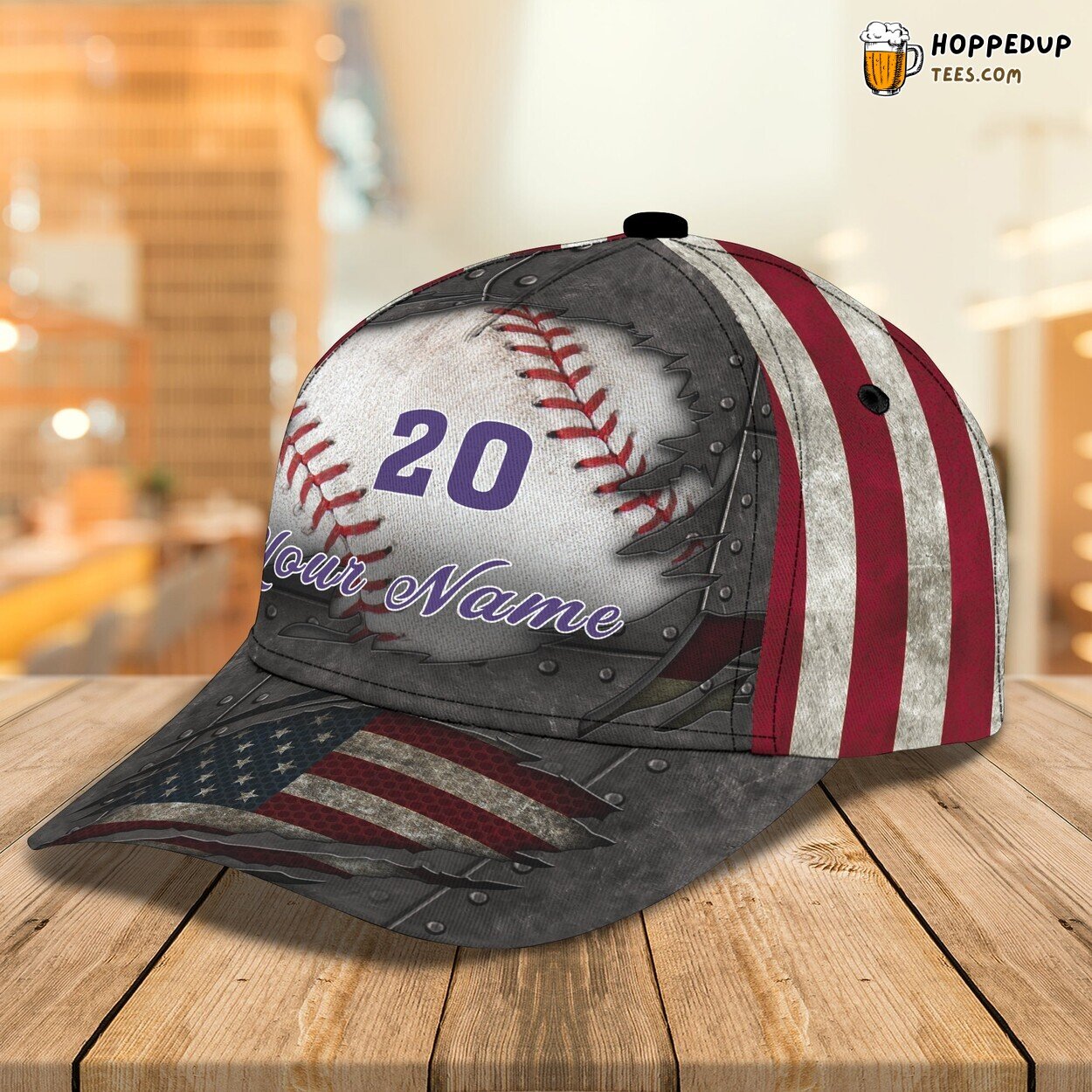 Classic 3D Cap Baseball Personalized Name Unique Trendy Sporty Field Look