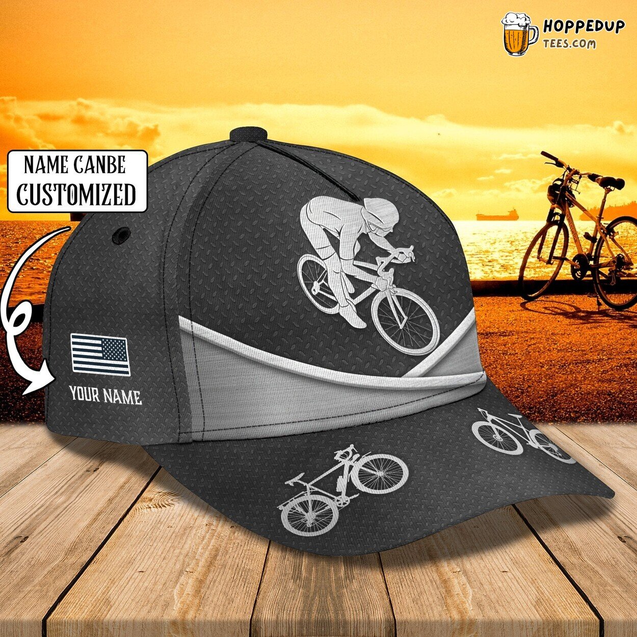Classic 3D Cap Bicycle Personalized Name Unique Edition Sporty Design