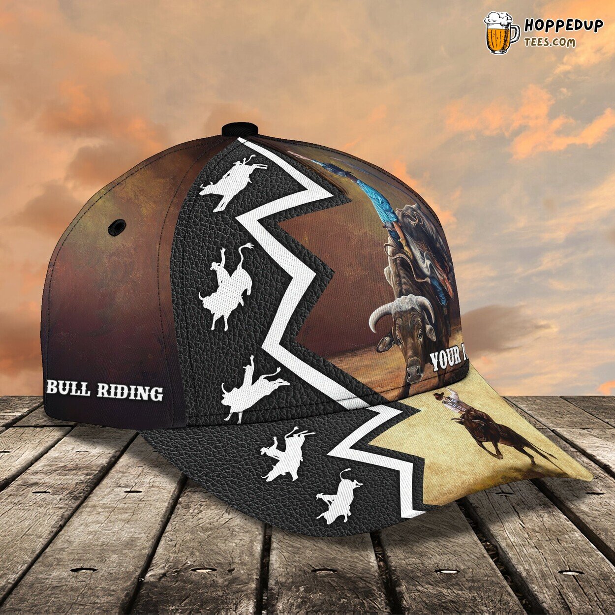 Classic 3D Cap Bull Riding Personalized Name Unique Edition Supreme Style