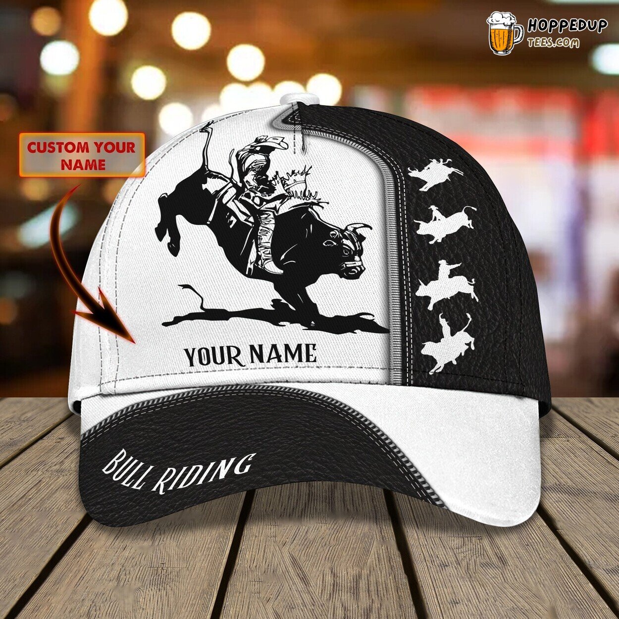 Classic 3D Cap Bullriding Personalized Name Unique Edition Premium Design