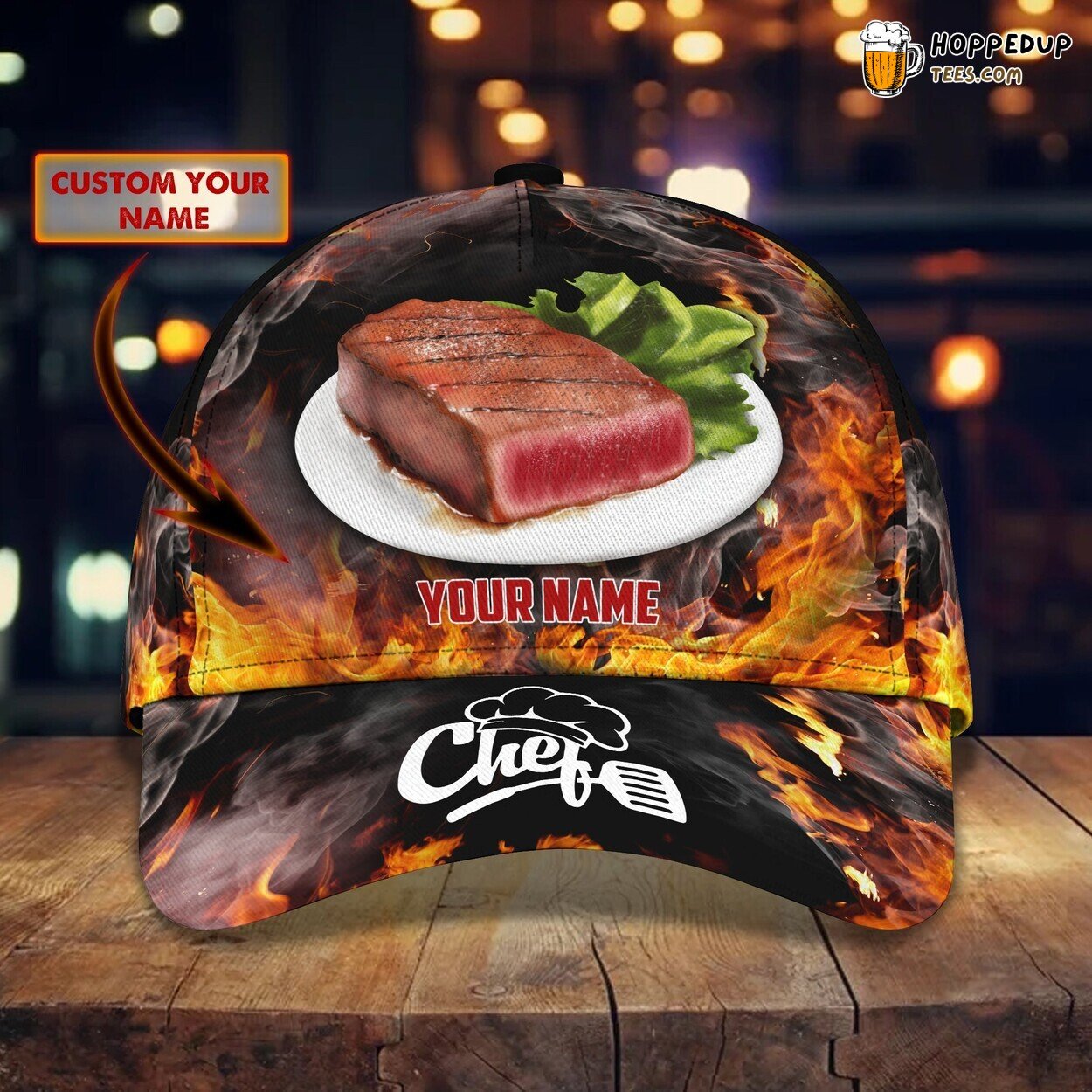 Classic 3D Cap Chef Brilliance Personalized Name Unique Culinary Mastery
