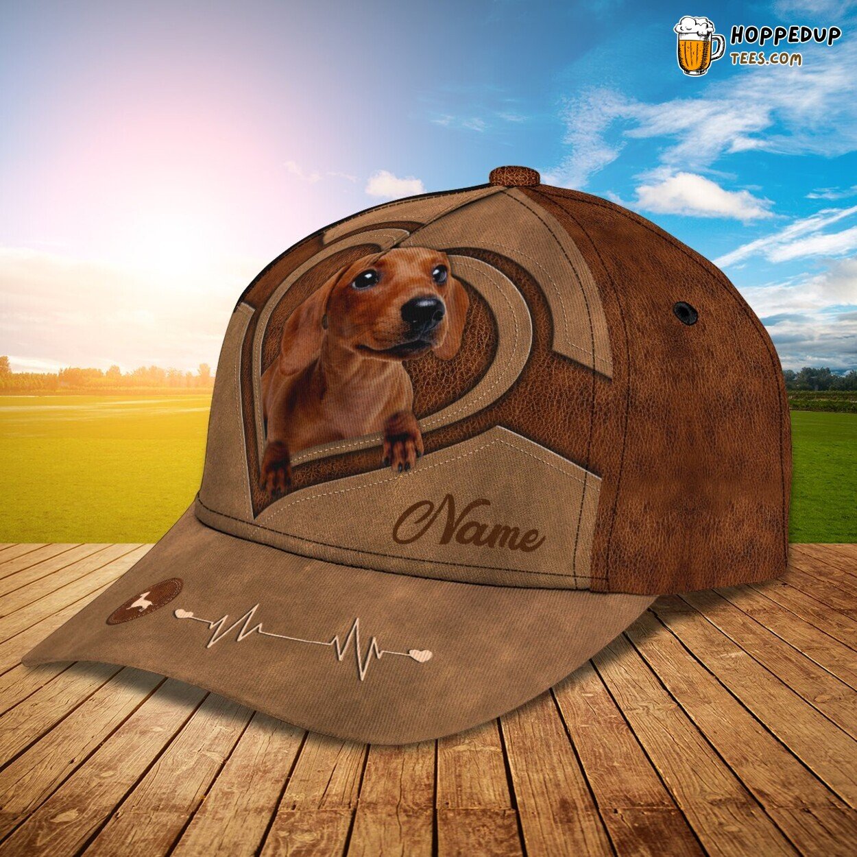 Classic 3D Cap Dachshund Personalized Name Unique Design Delight Model