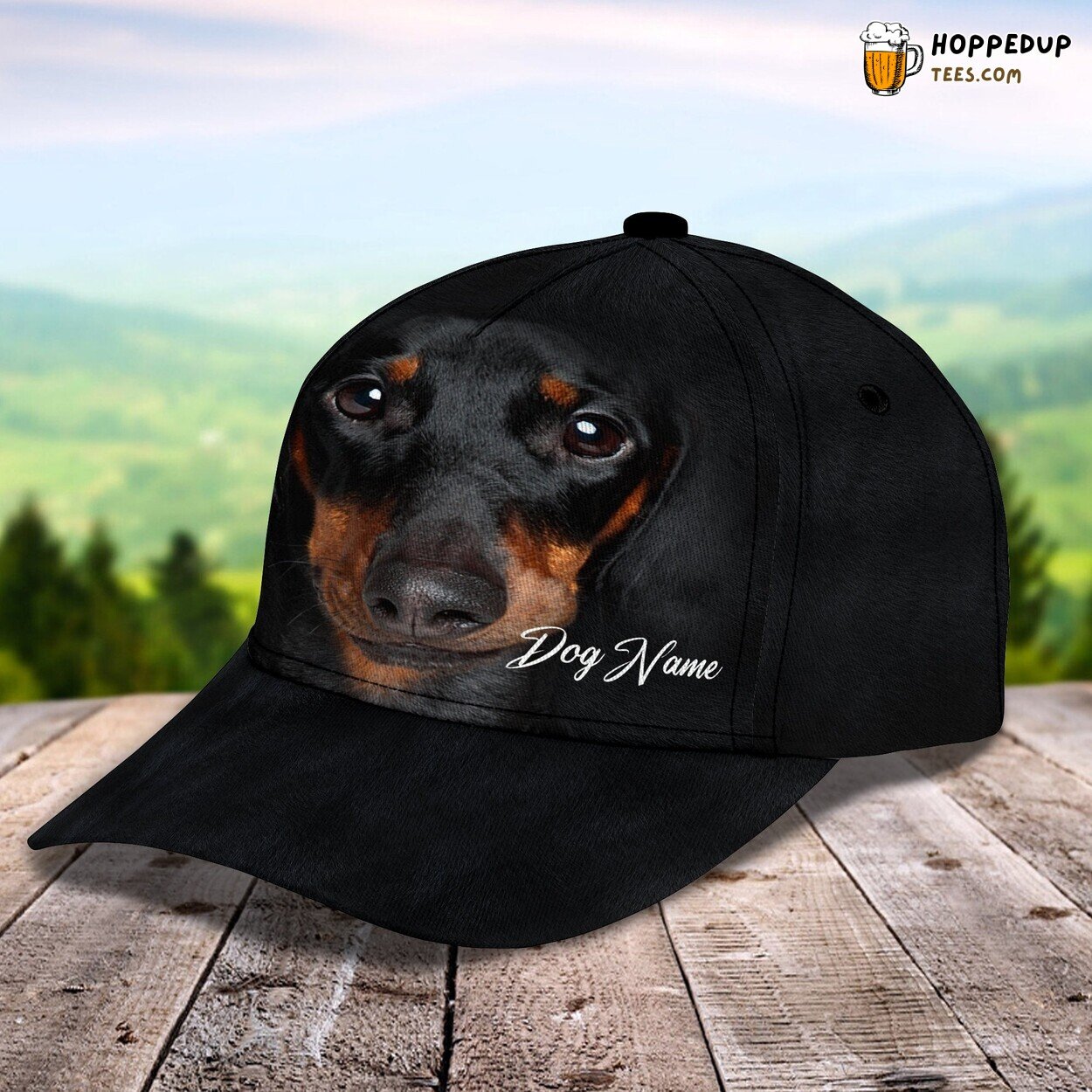 Classic 3D Cap Dachshund Personalized Name Unique Edition Premium Look
