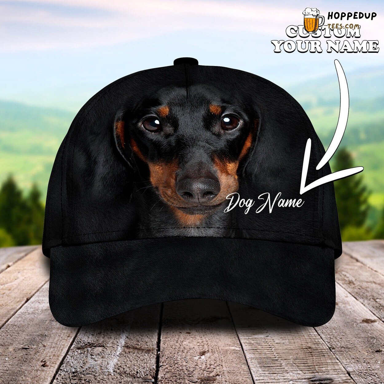Classic 3D Cap Dachshund Personalized Name Unique Edition Premium Look