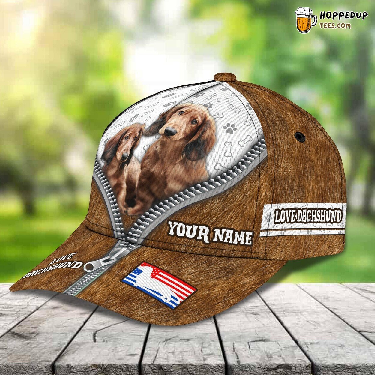 Classic 3D Cap Dachshund Personalized Name Unique Edition Pup Design