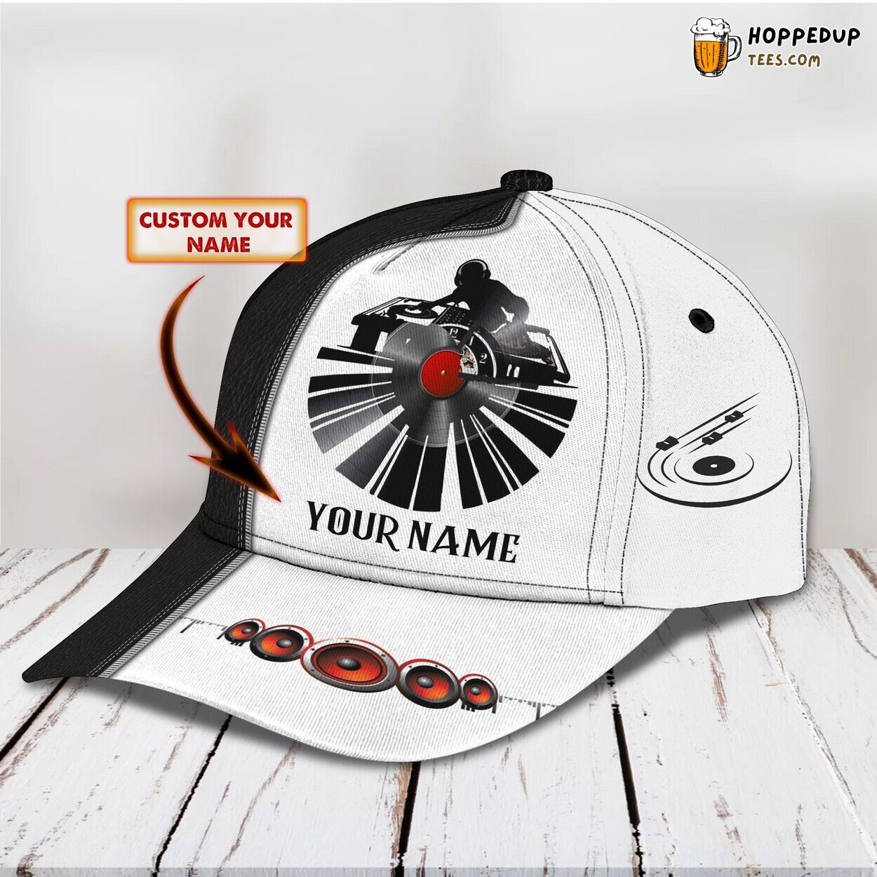 Classic 3D Cap DJ Mix Design Personalized Name Unique Vibrant Sound Lover Look