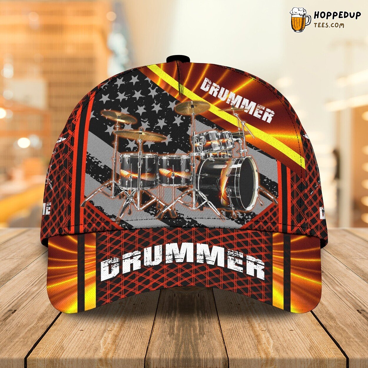 Classic 3D Cap Drumbeat Passion Personalized Name Unique Percussion Trend