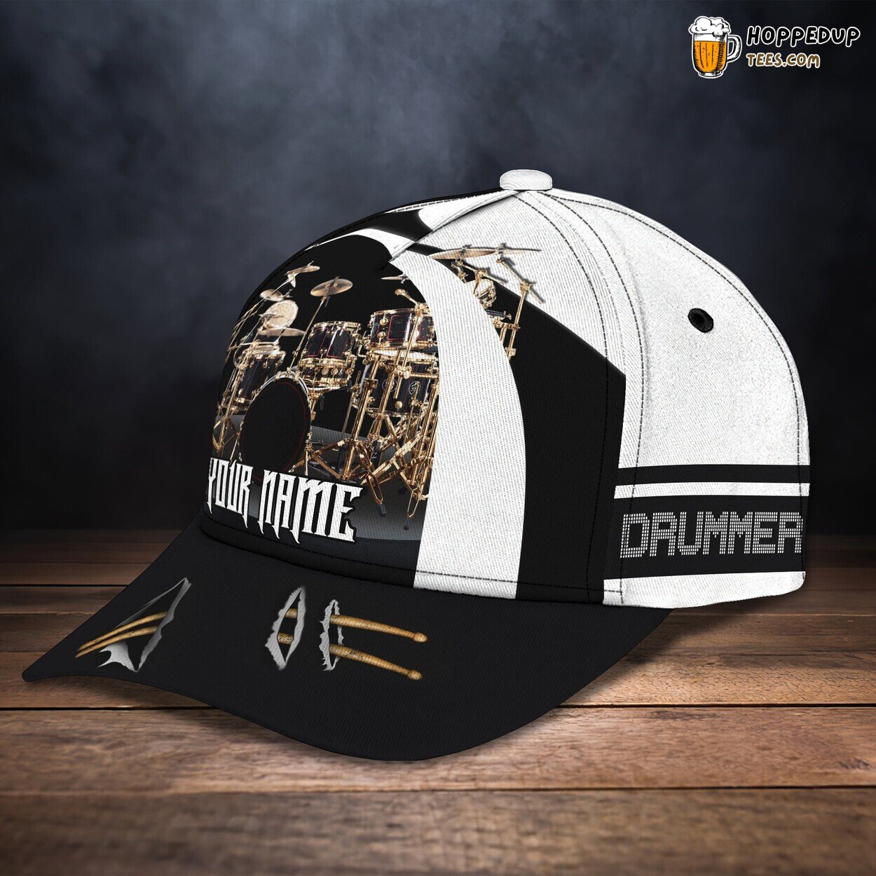 Classic 3D Cap Drummer Personalized Name Unique Edition Rhythmic Design