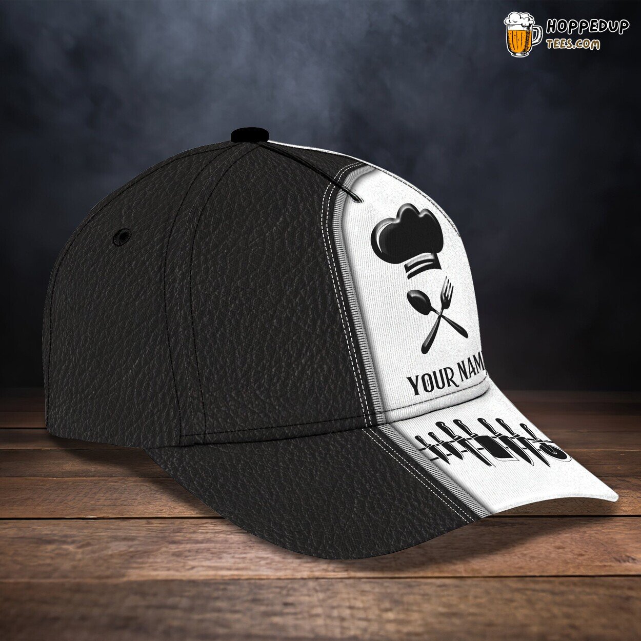 Classic 3D Cap Executive Chef Personalized Name Unique Culinary Style