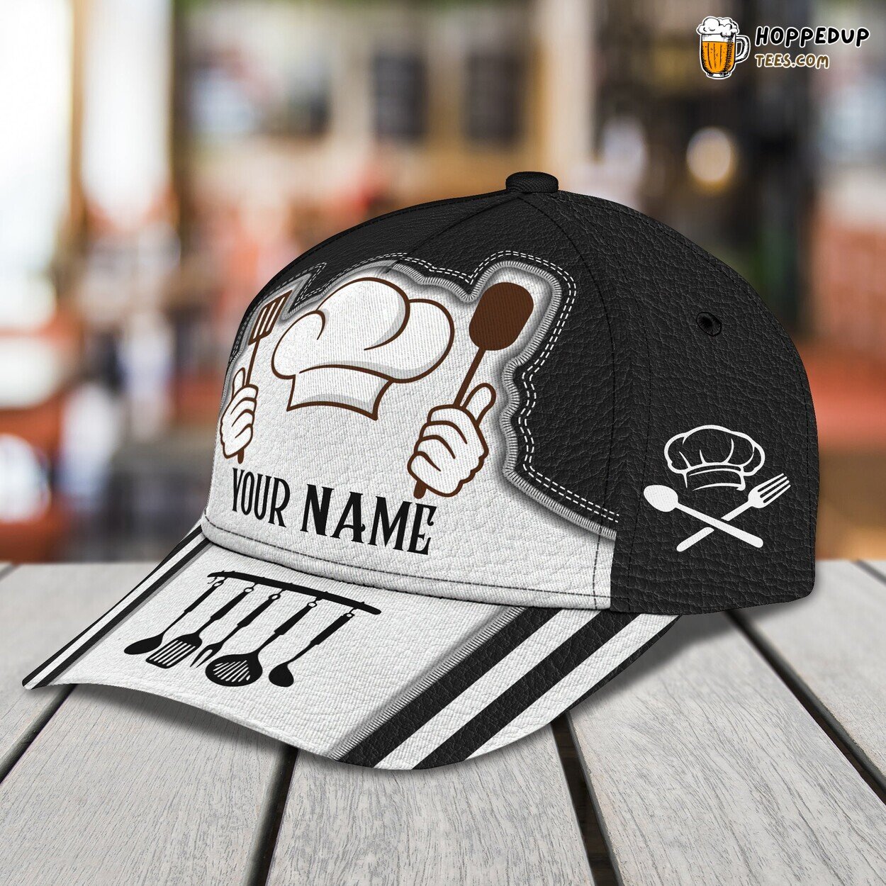 Classic 3D Cap Gourmet Chef Personalized Name Unique Culinary Style Look Classic 3D Cap Gourmet Chef Personalized Name Unique Culinary Style Look