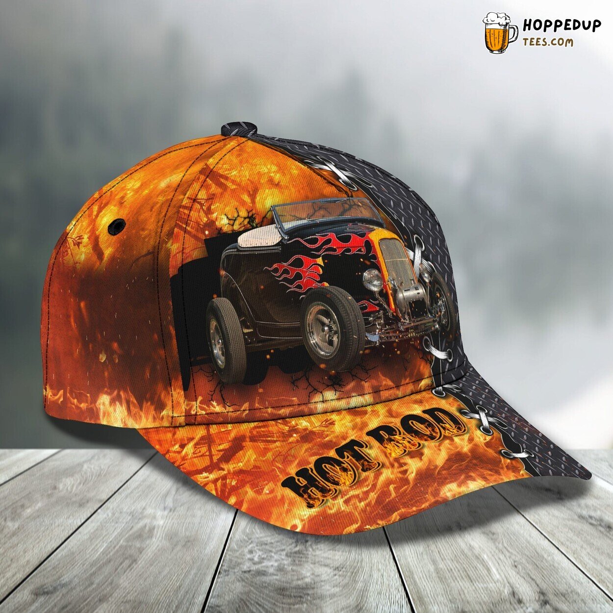 Classic 3D Cap Hot Rod Old Man Personalized Name Unique Edition Vintage