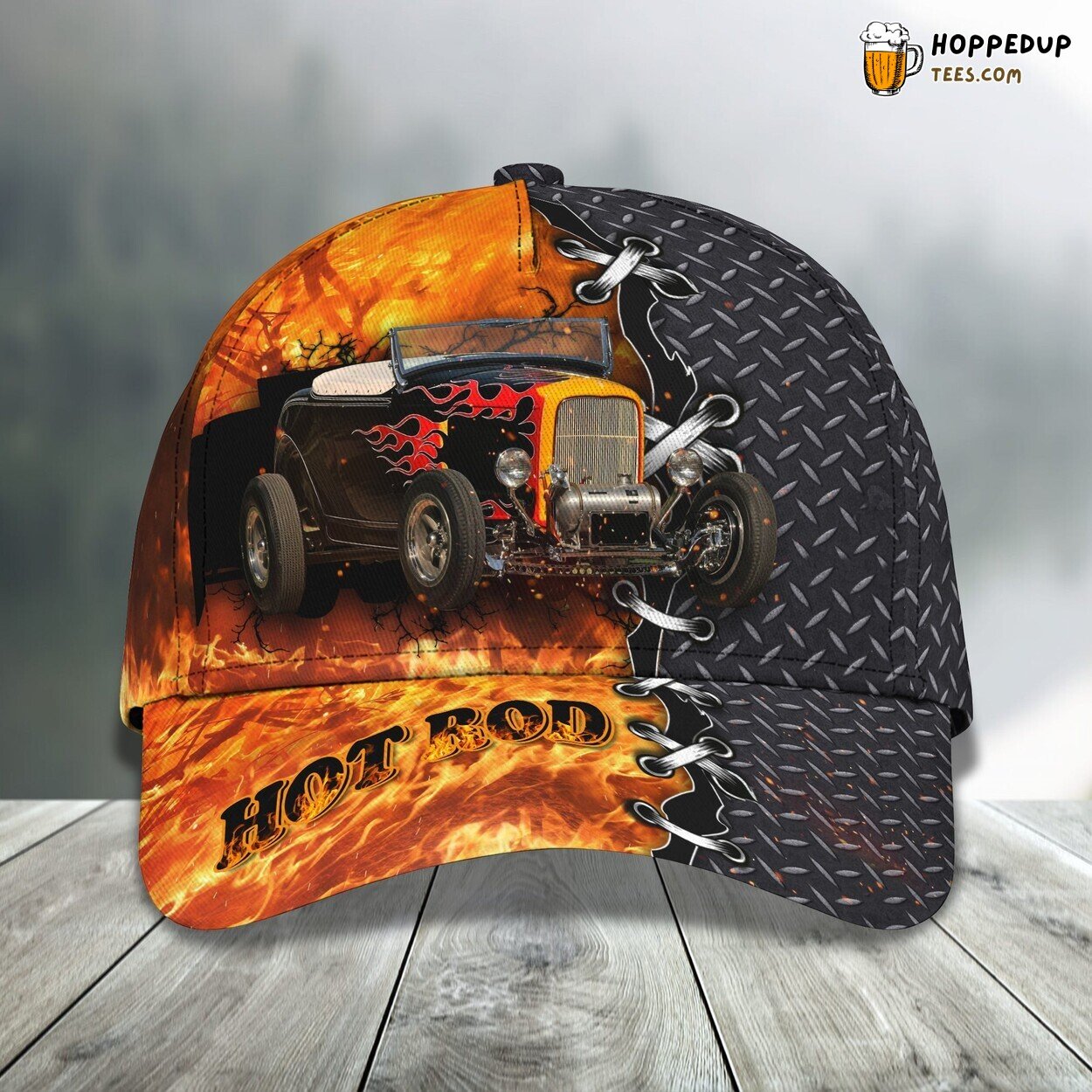 Classic 3D Cap Hot Rod Old Man Personalized Name Unique Edition Vintage