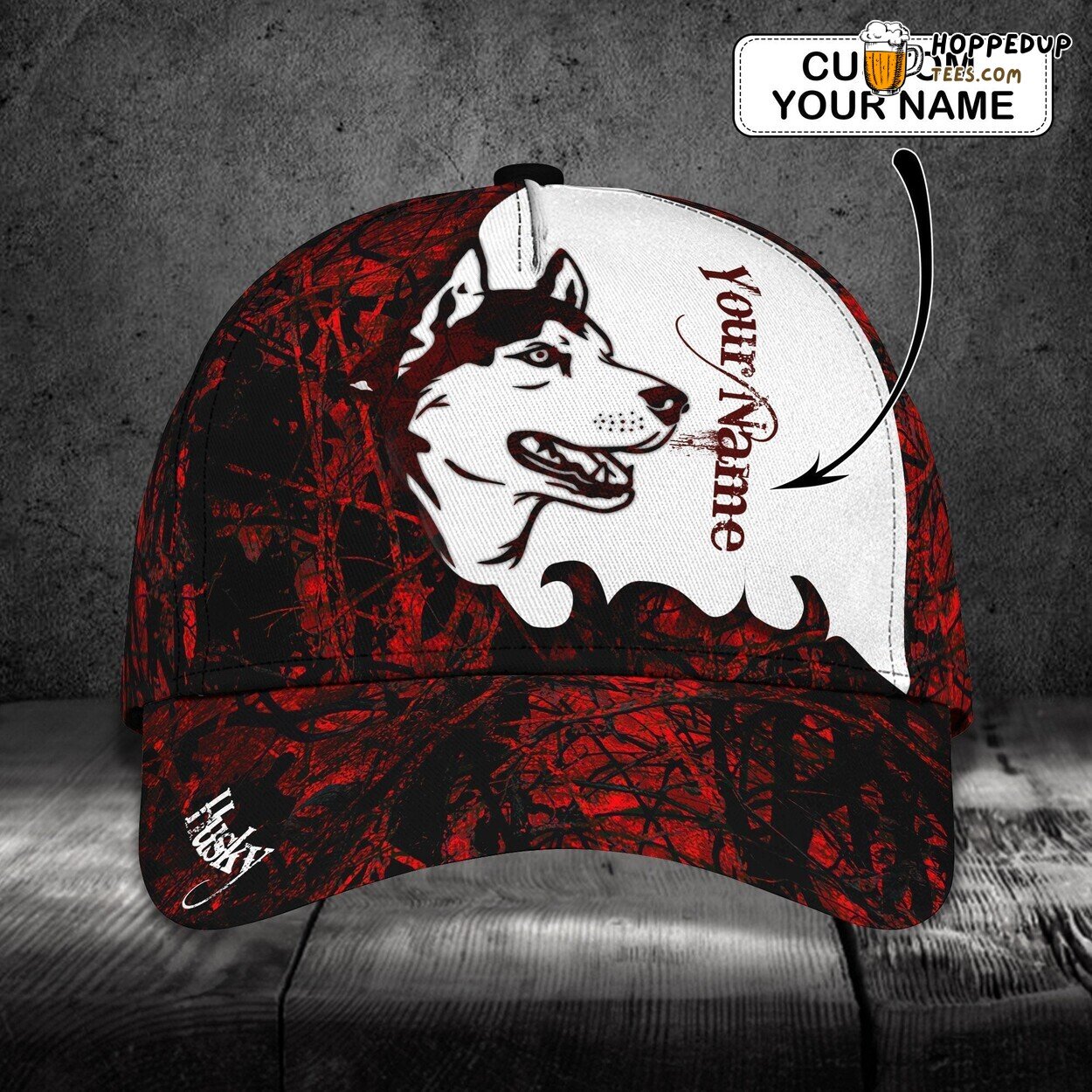 Classic 3D Cap Husky Personalized Name Unique Edition Dog Lover Design
