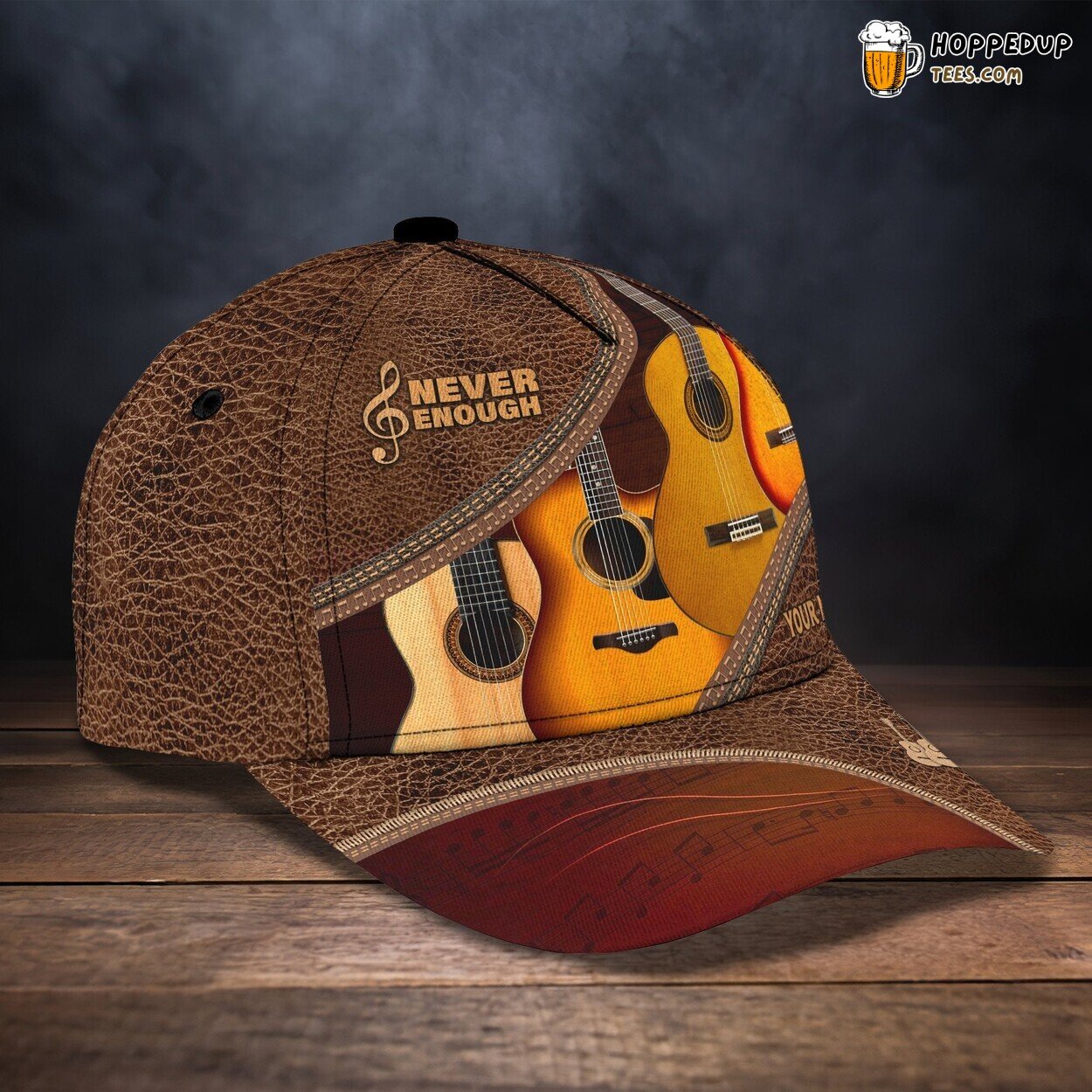 Classic 3D Cap Love Guitar Personalized Name Unique Edition Musician Design