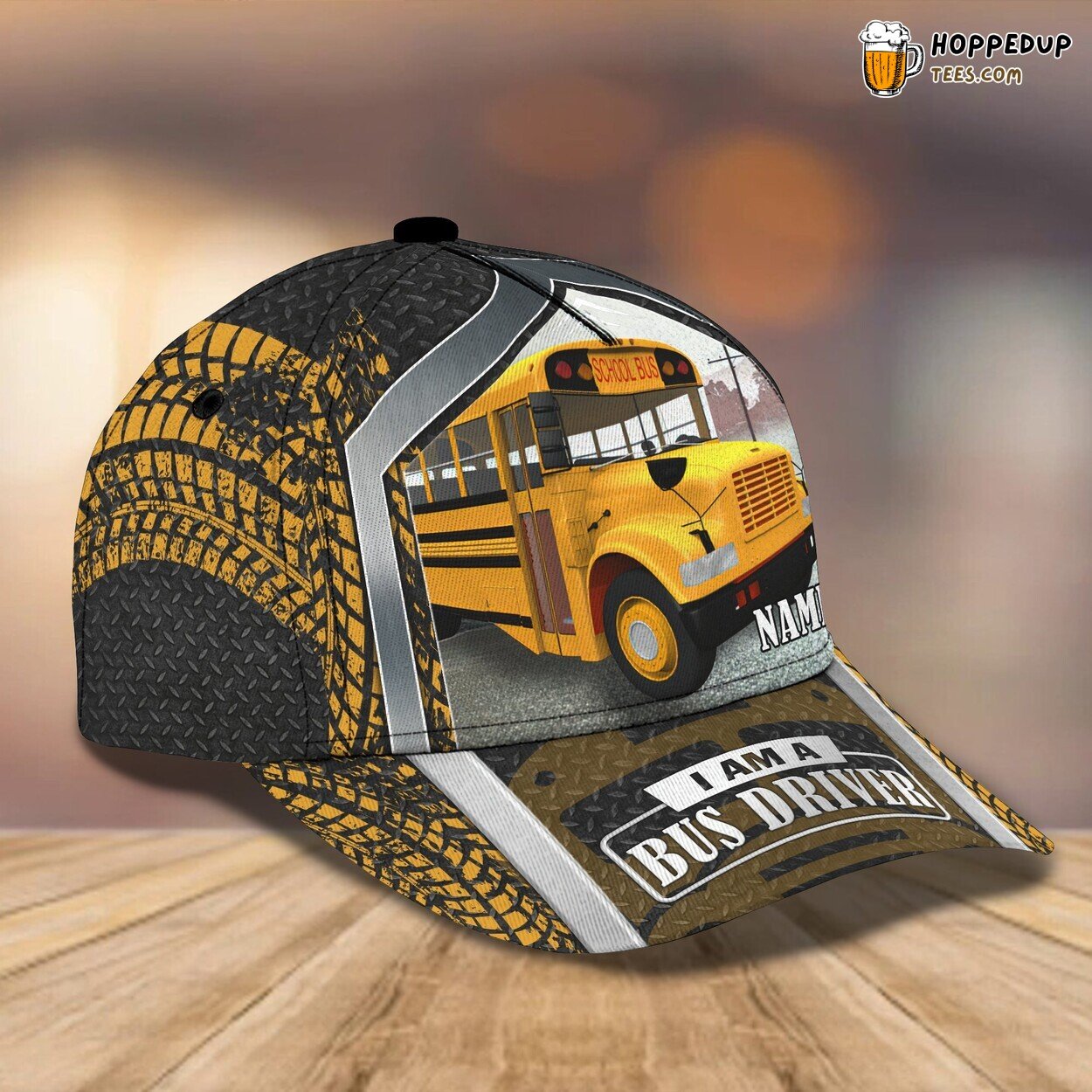 Classic 3D Cap Modern Bus Design Personalized Name Unique Journey Style Classic 3D Cap Modern Bus Design Personalized Name Unique Journey Style