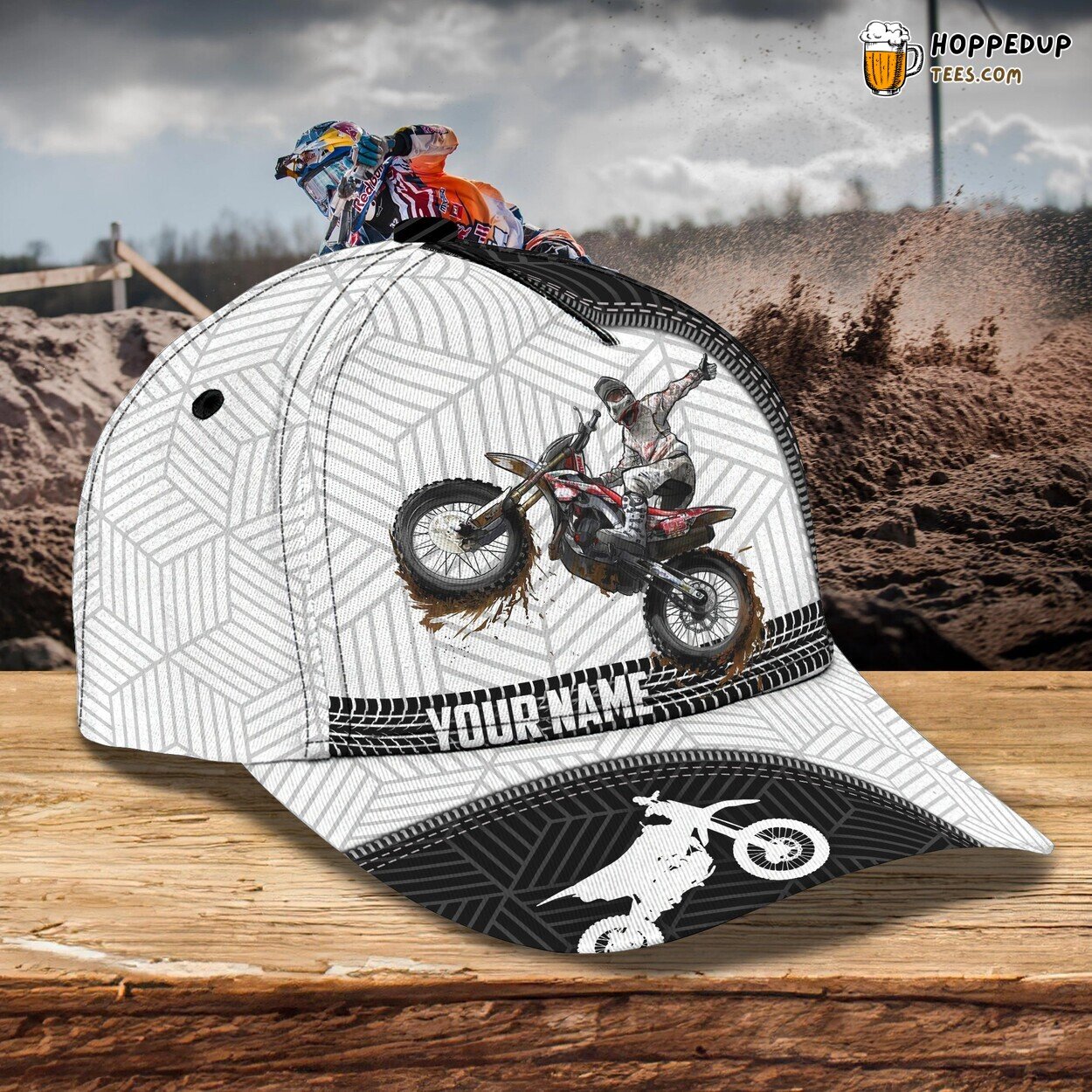 Classic 3D Cap Motocross Personalized Name Unique Adventure Race Look