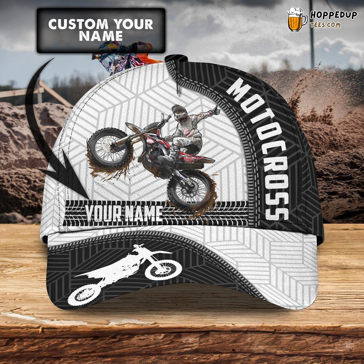 Classic 3D Cap Motocross Personalized Name Unique Adventure Race Look