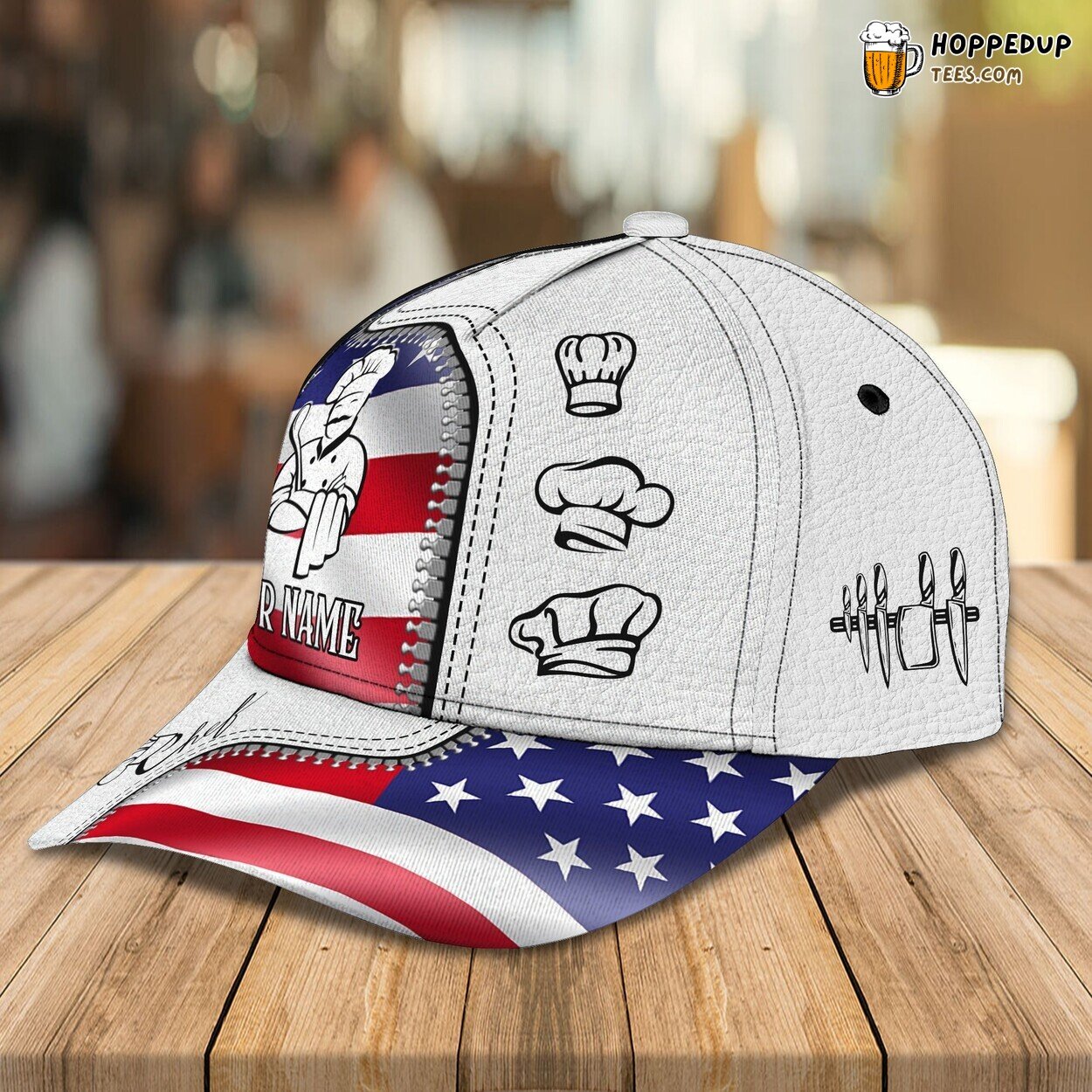 Classic 3D Cap Renowned Chef Design Personalized Name Unique Kitchen Trend Classic 3D Cap Renowned Chef Design Personalized Name Unique Kitchen Trend