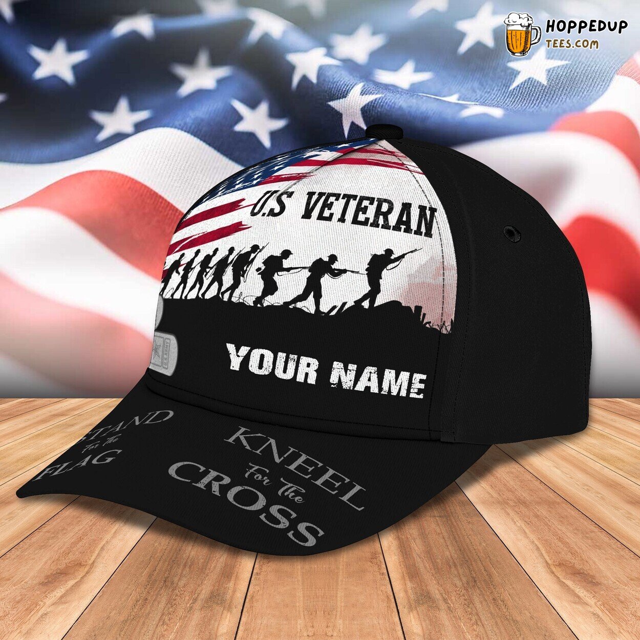 Classic 3D Cap Veteran Design Personalized Name Unique Proud Military Wear