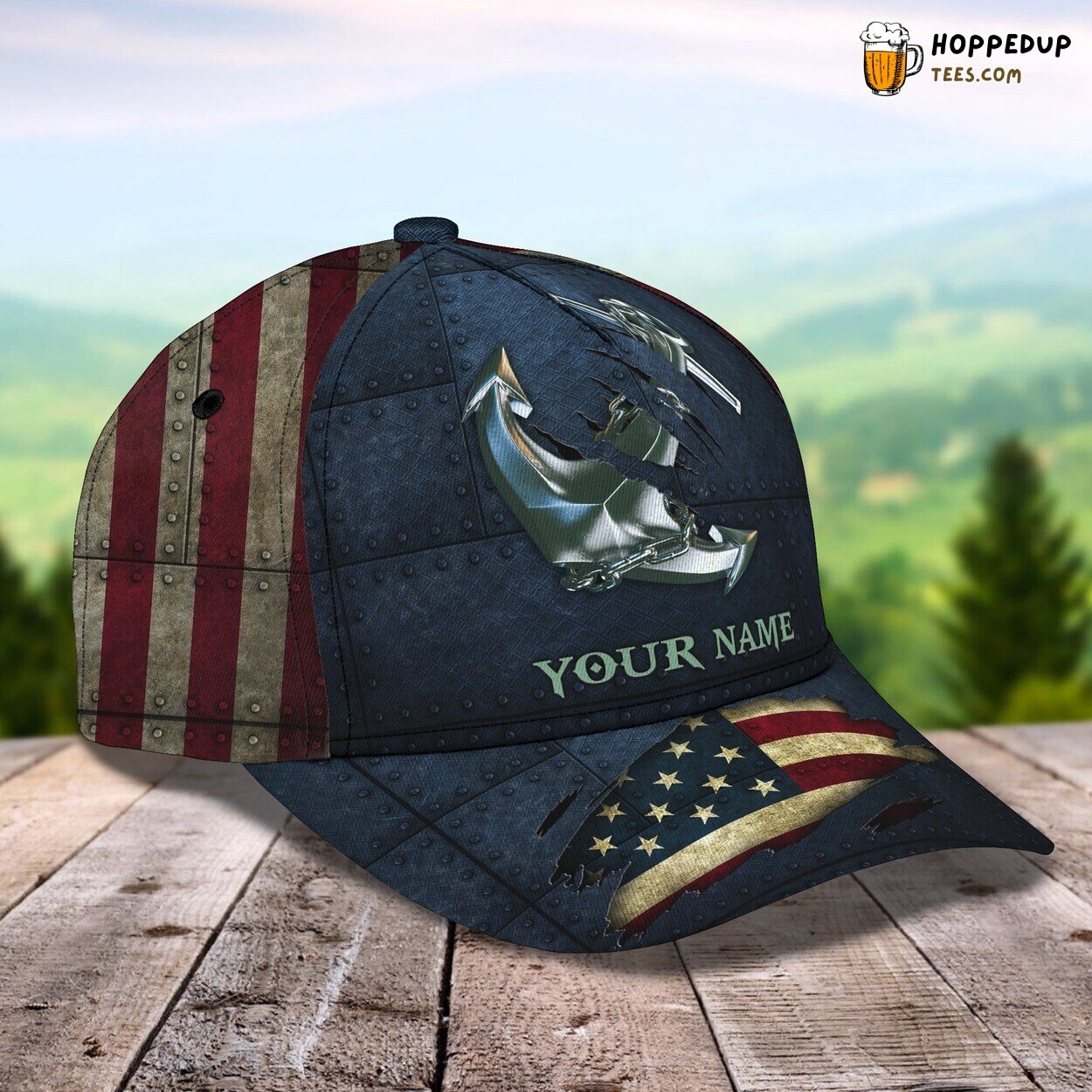 Classic Anchor Design 3D Classic Cap Personalized Name Unique Premium Style