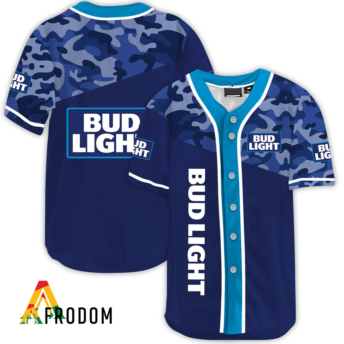 Classic Camouflage Bud Light Baseball Jersey HU