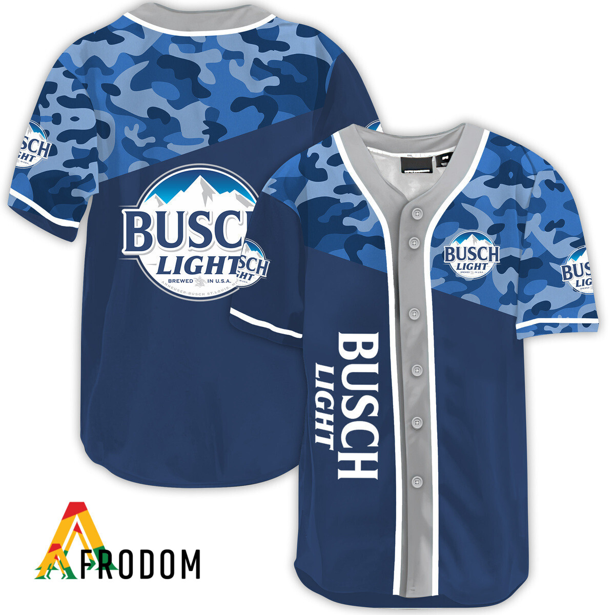 Classic Camouflage Busch Light Baseball Jersey HU