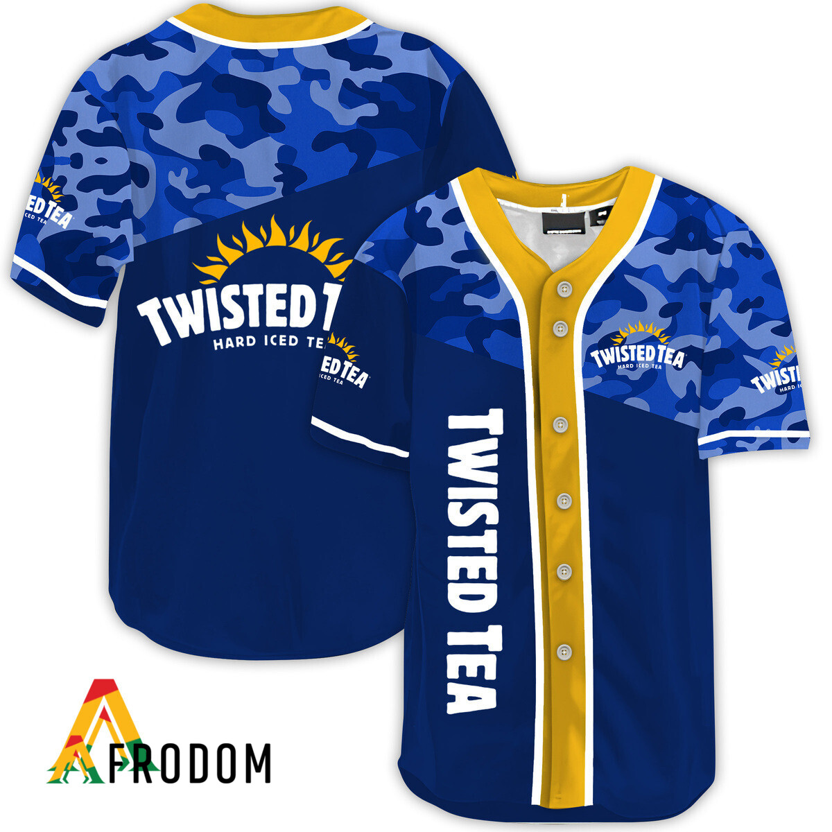 Classic Camouflage Twisted Tea Baseball Jersey HU