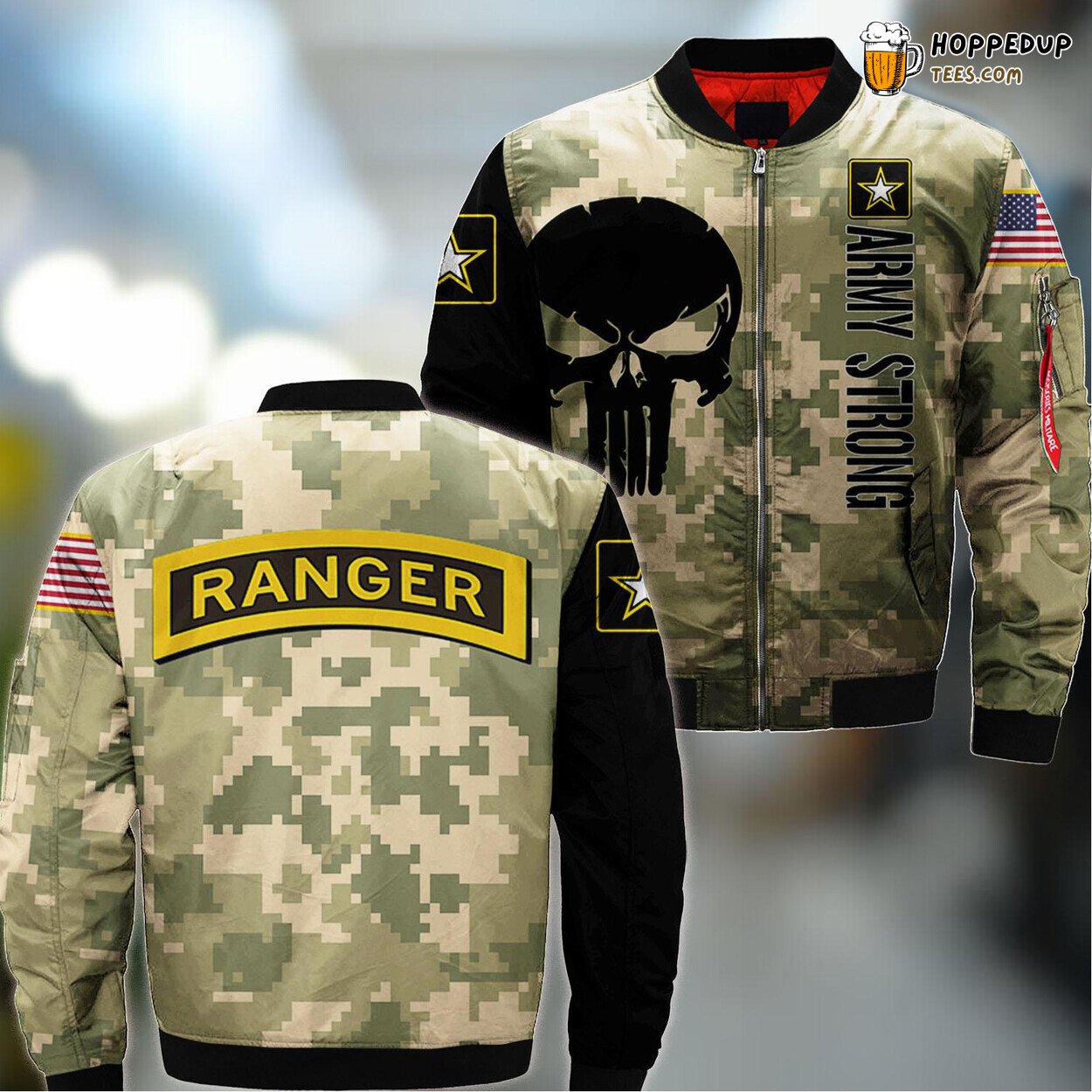 Classic Design of Army Ranger Tab For Army Dads Bomber Jacket