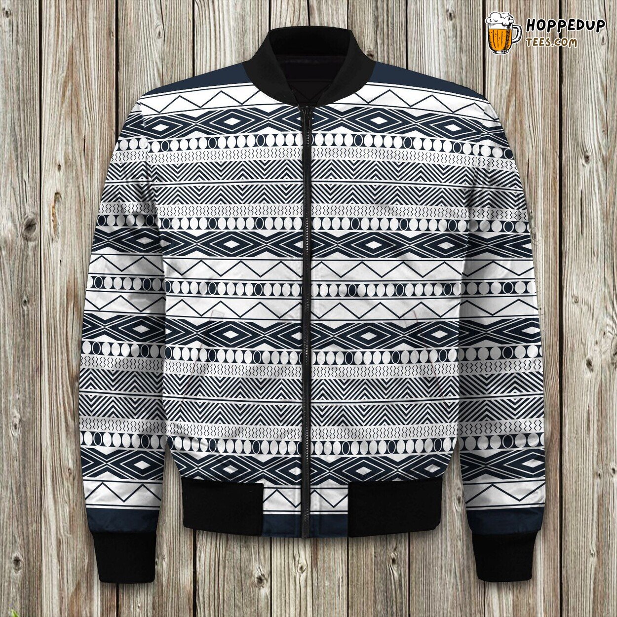 Classic Farmhouse Art Bomber Jacket Winter Elegance Meets Coziness