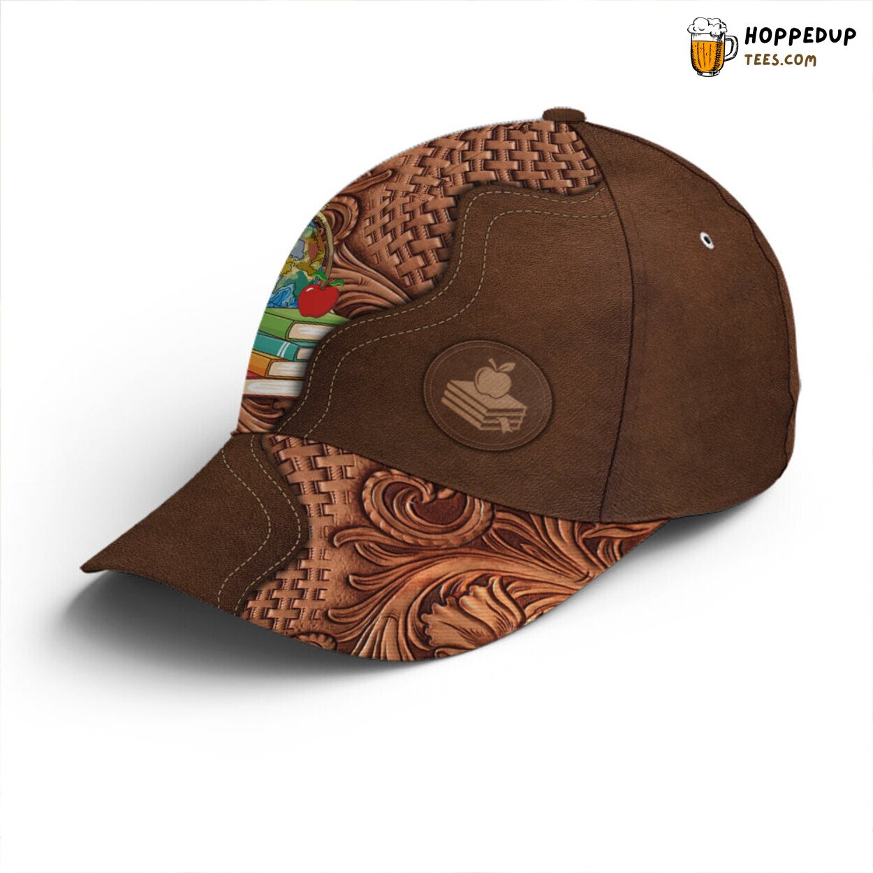 Classic Leather Cap Inspired by Apple Baseball Teachers Design Classic Leather Cap Inspired by Apple Baseball Teachers Design