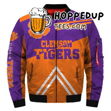 Classic NCAA Clemson Tigers Collegiate Bomber Jacket Sportswear