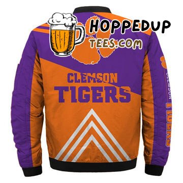 Classic NCAA Clemson Tigers Collegiate Bomber Jacket Sportswear