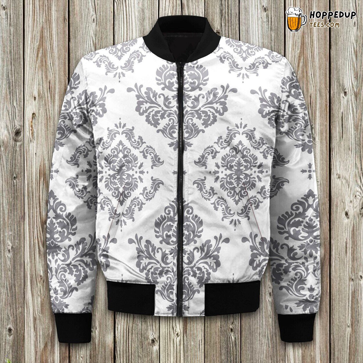 Classic Noir Grey Bomber Jacket