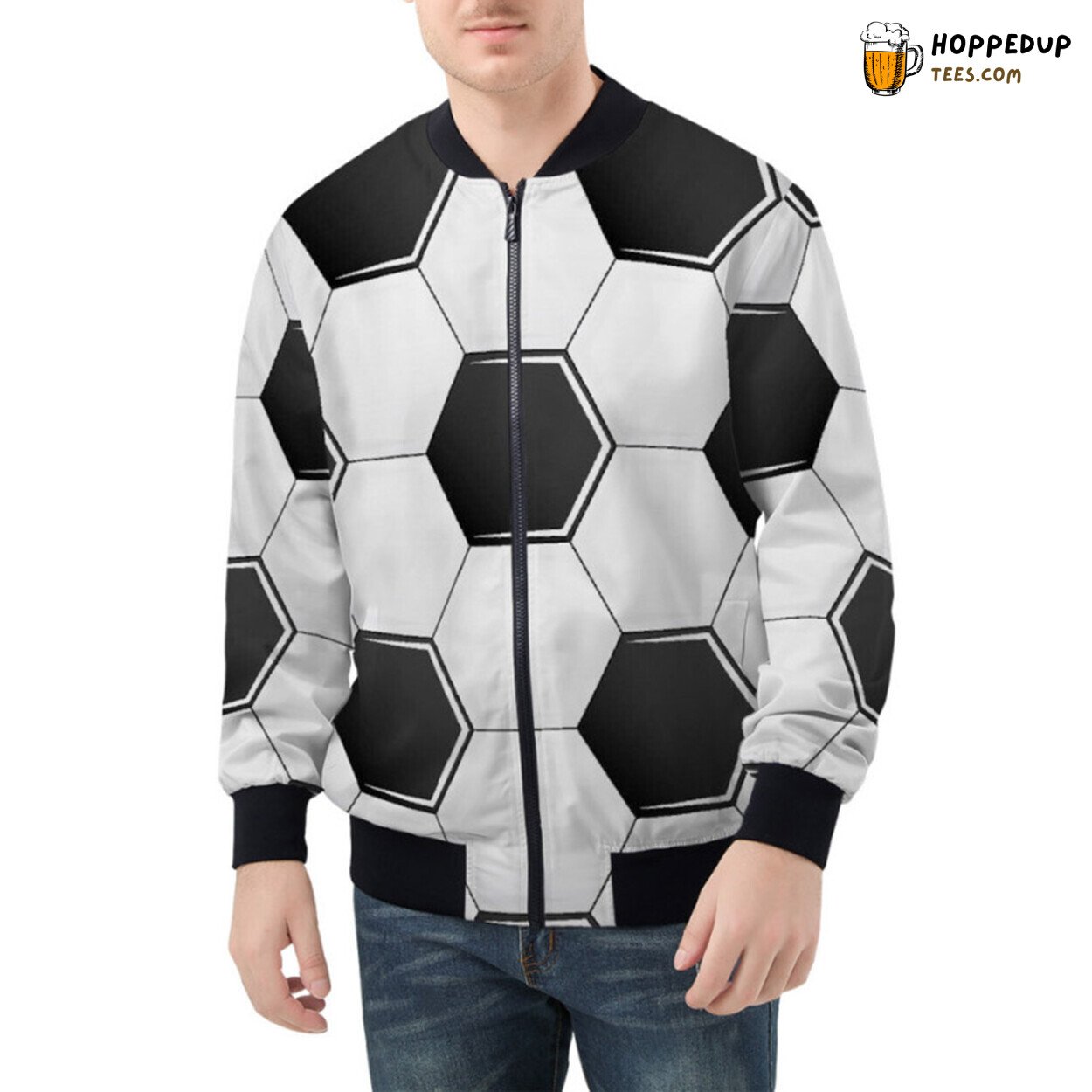 Classic Passion of Football Immortalized on Bomber Jacket
