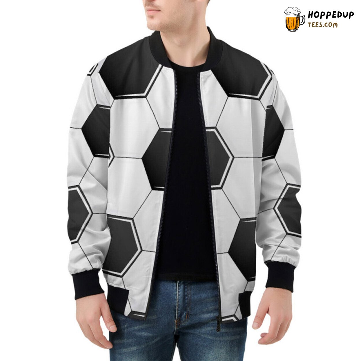 Classic Passion of Football Immortalized on Bomber Jacket