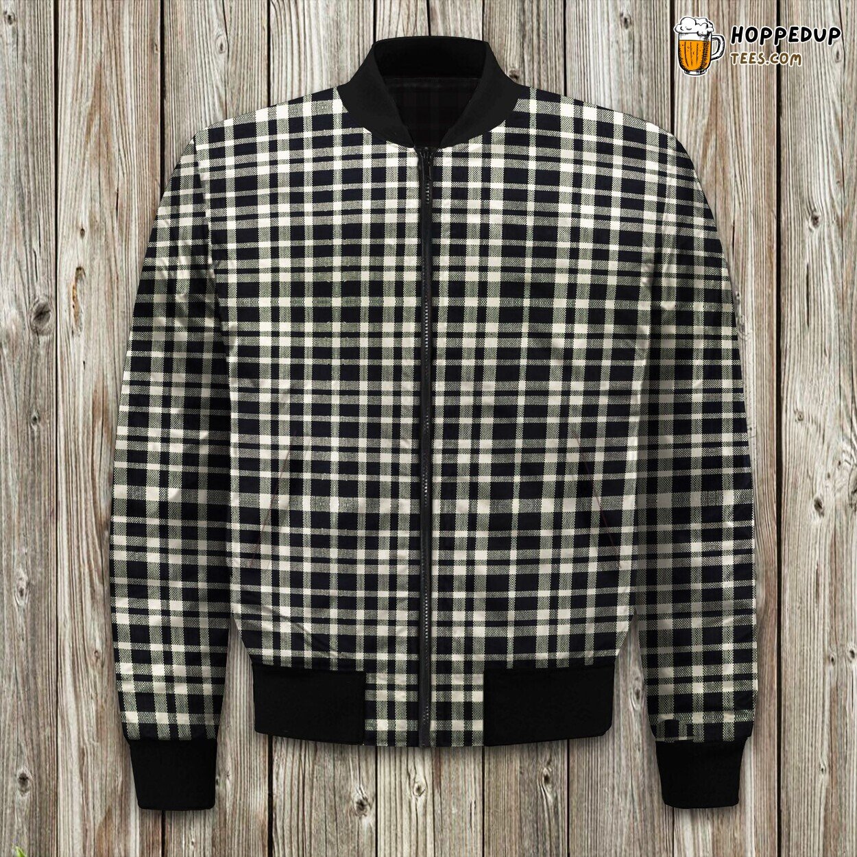 Classic Plaid Theme Winter Bomber Jacket Premium Quality Comfort Look