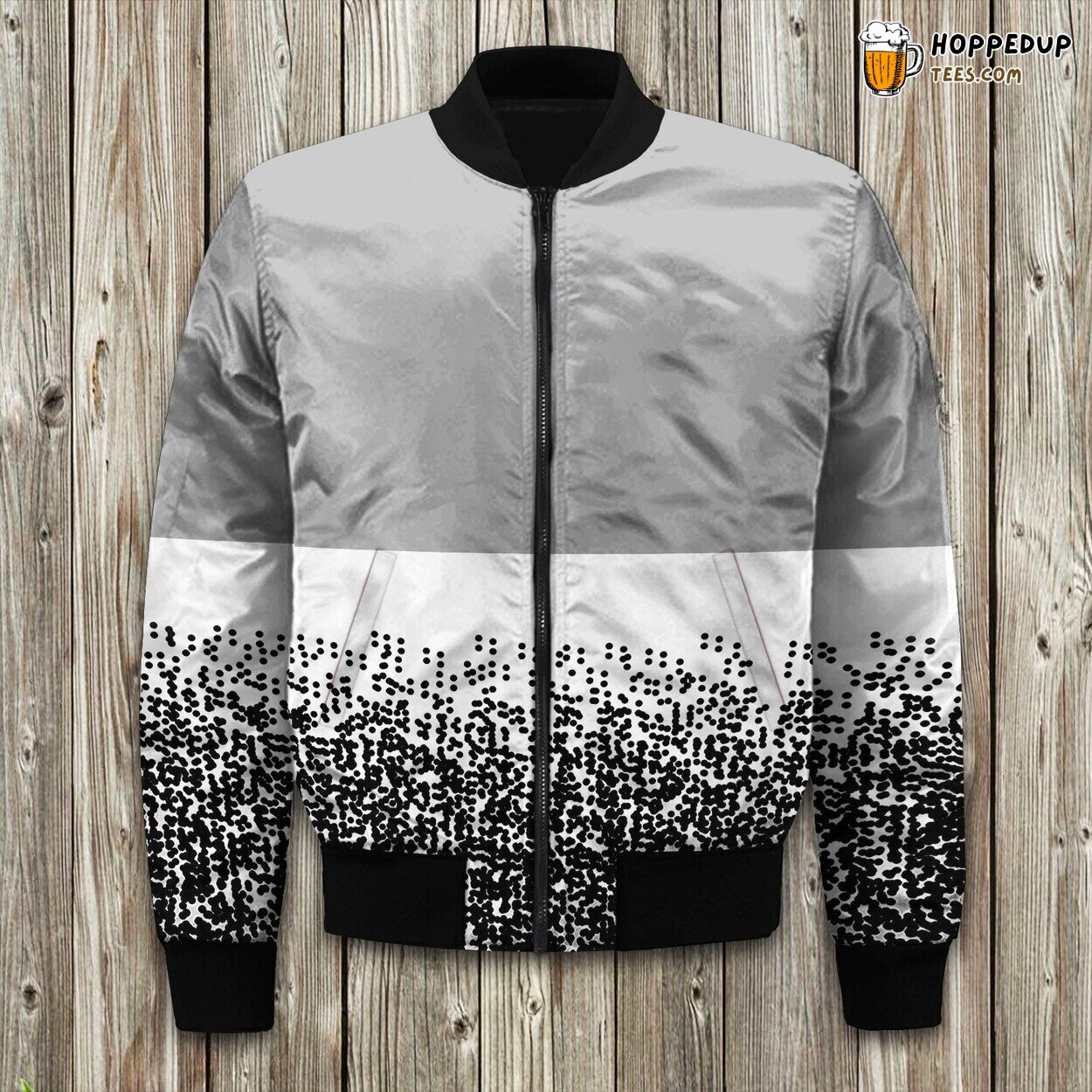 Classic Polka Dots Design Winter Bomber Jacket Fashion Statement Piece
