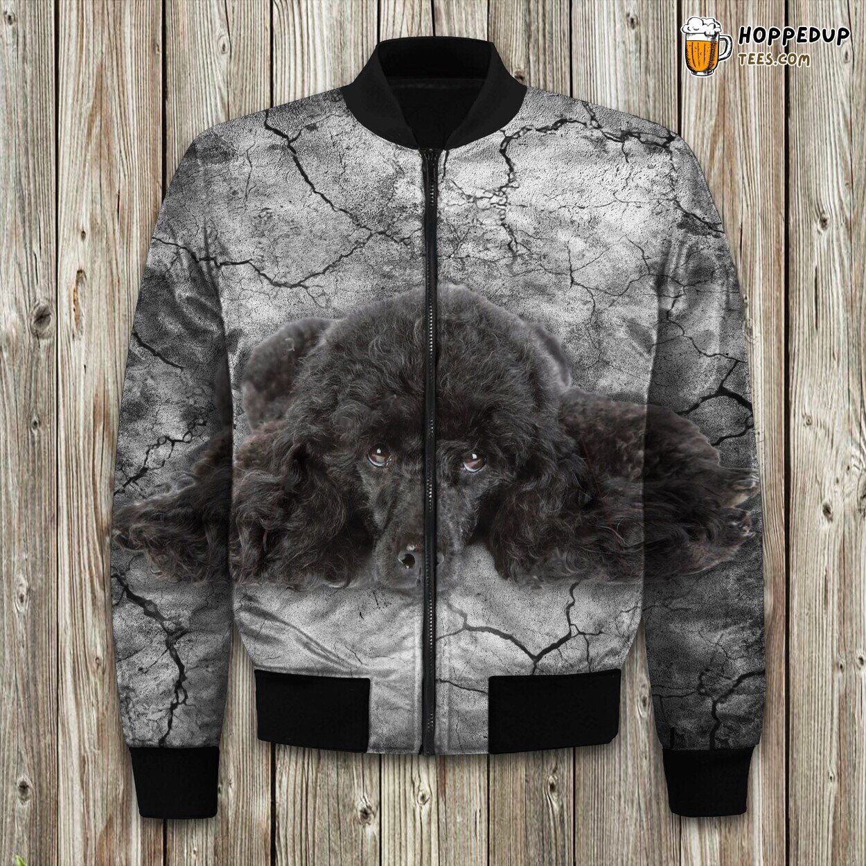 Classic Poodle Design Winter Bomber Jacket Superior Quality Comfort