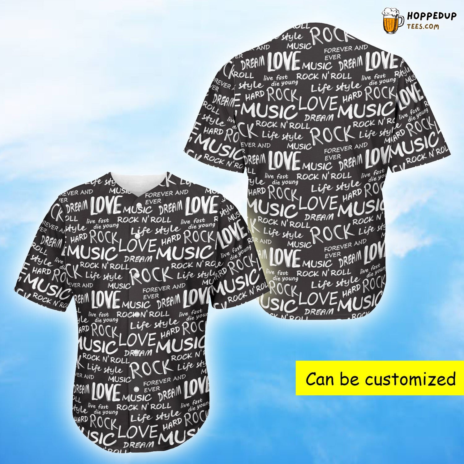 Classic Rock And Roll Spirit 3D Printed Baseball Jersey Shirt Vibe