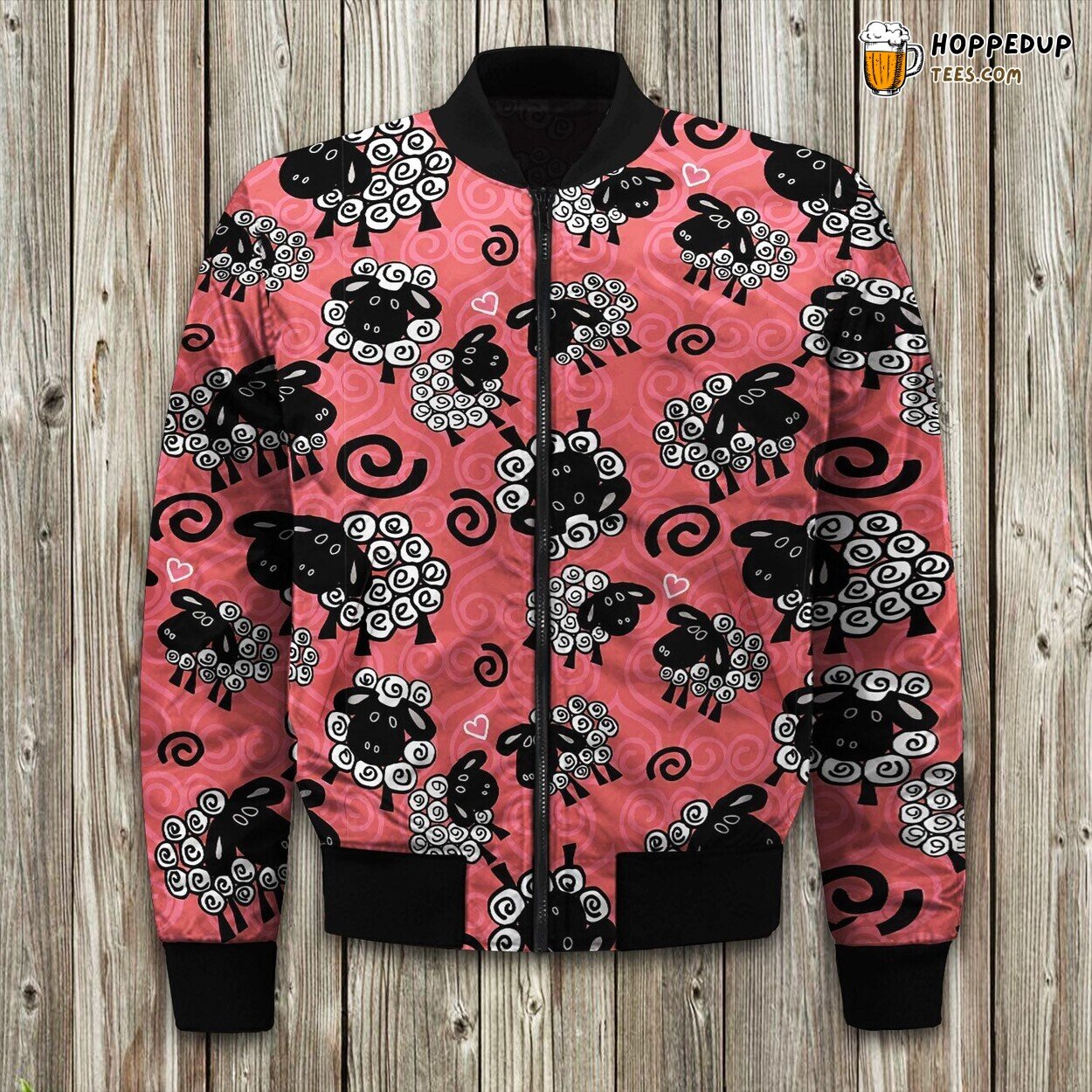Classic Sheep Bomber Jacket Ideal for Winter Stylish Comfort and Warmth